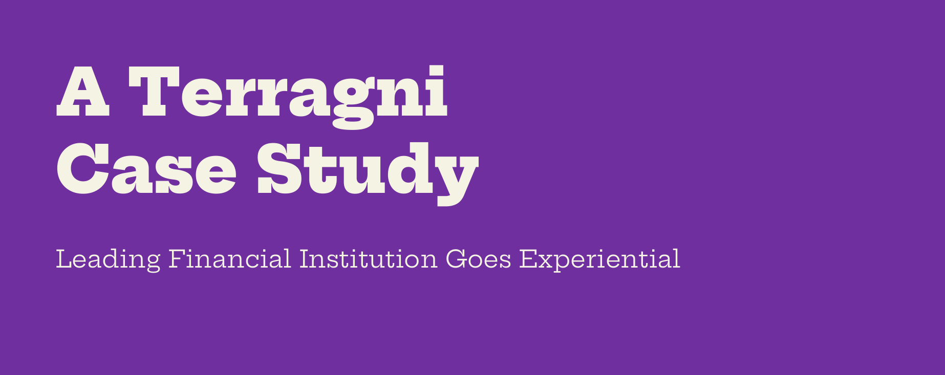 Leading Financial Institution Goes Experiential in Personal Loans